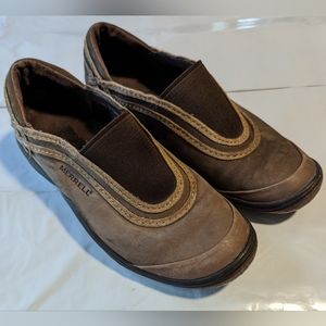 Merril Brown Leather Flats, Size 7.5